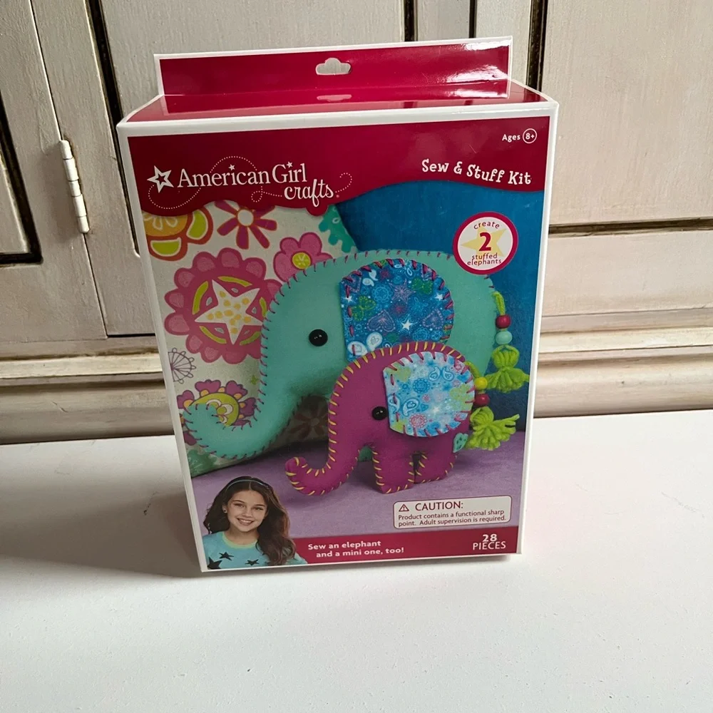 New American Girl Crafts Sew And Stuff Kit Craft 2 Elephants 28 Piece
